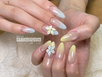 シェノエ ネイルズ(Chenoe Nails)/グラデーションフラワーネイル