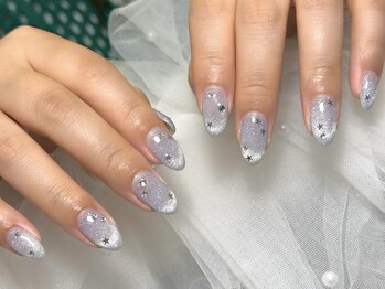 ユニネイル 池袋(Uni Nail)/夜空キラキラネイル♪