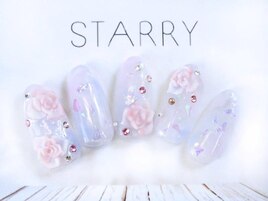 スカルプ　３Ｄ　お花　マーブル