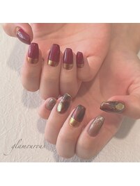 ハーフミラーネイル