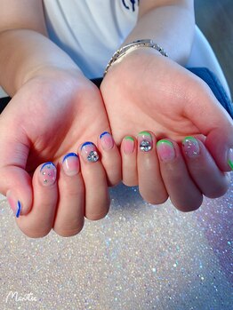 ユメ(YUME)/チークネイルにフレンチ