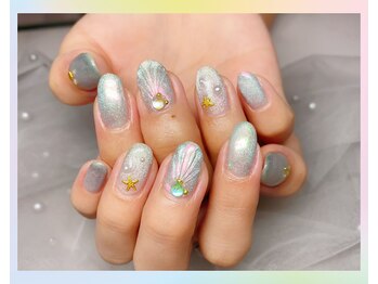 トレンドネイルスタジオ(Trend Nail Studio)/マーメイド・貝殻定額デザイン