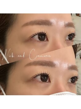 ニック アンド キャメロン(Nick and Cameron)の写真/人気の韓国風束感まつげパーマで垢抜け顔に♪目の大きさや形に合わせて、1番可愛くなるようお仕上げ◎
