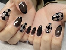 ニコミー(nicomii)/チェックネイル¥8500