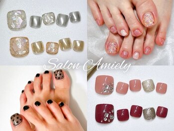 サロン アミリー(Salon Amiely)の写真/《サンダルが映えるフットネイル＊*》カラー・デザイン豊富！ハンドと同時施術も可能◎[久屋大通/高岳/栄]