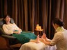 オイル25分（施術20分）＋足湯中の首肩10分　アロマ付き¥6,270