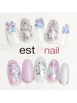 エストラッシュアンドネイル 銀座店(est lash&nail)の写真/お仕事柄爪を長く出来ない方/丸爪/ちび爪の方におすすめ♪短い爪でも可愛いデザインを豊富にご用意☆
