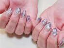 梅雨カラーシェルネイル