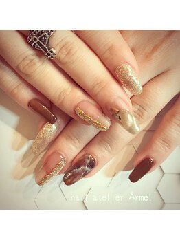 ネイルアトリエ エルメル(nail atelier Armel)/ニュアンスブラウン