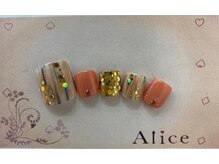 ネイルアンドアイラッシュ アリス(Alice)/フットデザイン　￥8500（税込）