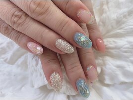 (中原)ぷっくりシェル囲みネイル