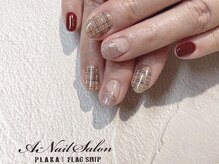 エーネイルサロン プラーカ本店(A-Nail Salon)/　チェックネイル