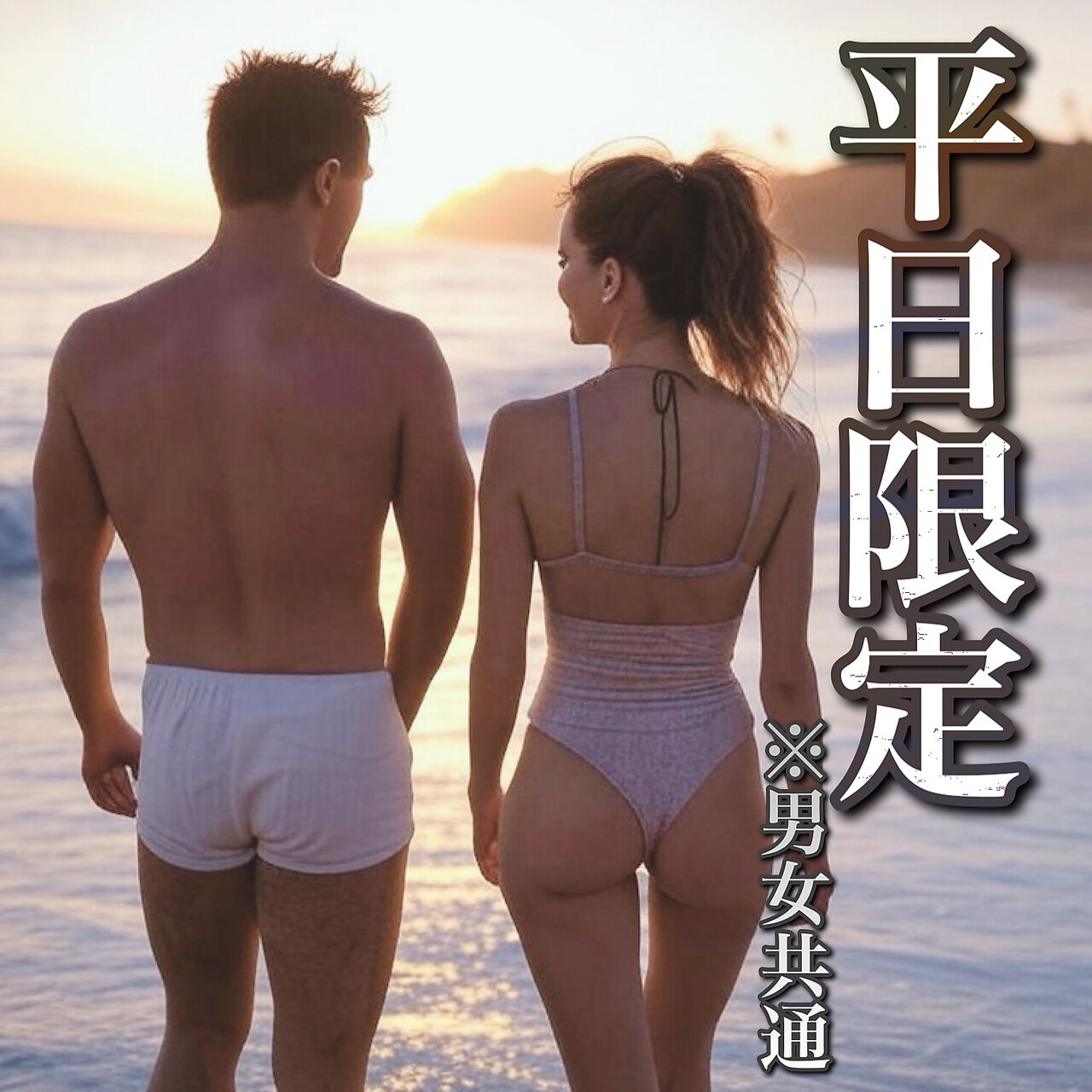 【平日限定】12:00〜17:00迄!★全身脱毛  男性 \18000- 女性\15000★詳細確認