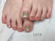 ネイルアトリエルカ(nail atelier LUCA)/W-764 大人ミラーフットネイル