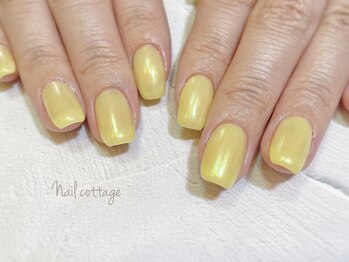 ネイルコテージ(Nail cottage)/イエローオーロラネイル ¥6600