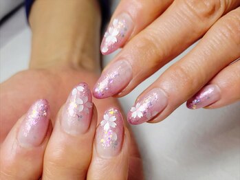 ビオトーププラス 銀座本店(bio tope+)/桜ホロネイル 銀座フィルイン