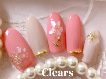 ビューティーネイルサロン クリアーズ(Clears)/シェルで作ったお花ネイル♪