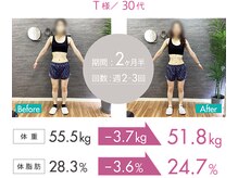 クールボディメイクジム 心斎橋(QOOL body make gym)/T様ビフォーアフター/ピラティス