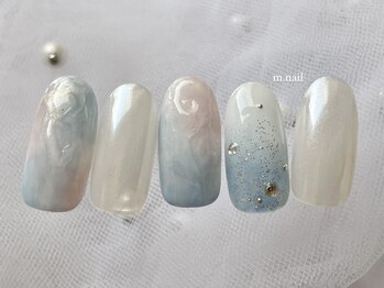 ホワイト×ピンク×水色