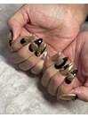 ゴールド×ブラックネイル！