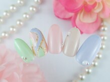 ネイルアンドエピサロン ラピス(Nail & Epi Salon Lapis)/シンプルプッチ柄ネイル