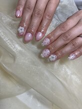 ネイルルーム オルポノ(Olupono)/お花パーツ×ドット