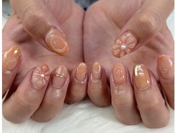 デュアスアール チャンドラ(DuasR chandra)/ぷっくりお花ネイル