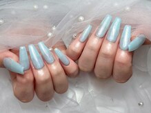 プティ アイビューティ 北浜店(peTiT eyebeauty)/長さだし　ワンカラー　水色