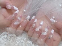 ベティネイル アイラッシュ(Betty Nail)/春ネイル☆フレンチリボンネイル