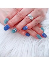アートネイル ギャラリー(Art nail Gallery)/夏先取りブルーネイル
