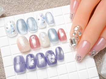 ナイスネイル 横浜店の写真/【全メニューオフ込み★パラジェル取扱】潤艶ちゅるんワンカラー ￥4,120/水光マグネット￥4,790[横浜]