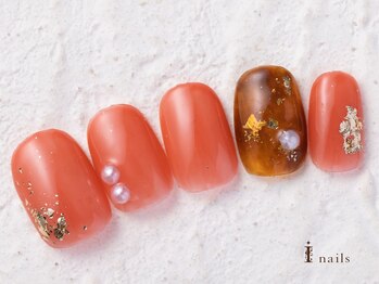 アイネイルズ 横浜WEST店(I-nails)/べっ甲風ネイル　8000円