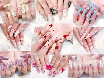 ラルネイル 大宮(Lull. nail)の写真/《◆α：KING◆長さ出し10本＋KINGデザインコース初回ジェルオフ込￥13,800/推し活などにおすすめ◎