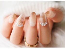 透明感タータンチェック風ネイル