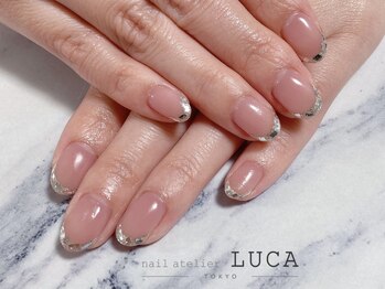 ネイルアトリエルカ(nail atelier LUCA)/W-616 ガラスフレンチネイル