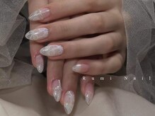ワンホンネイル 新宿(Rumi Nail)/レースブライダルネイル/クロム