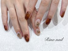 リノ ネイル(Rino nail)/べっ甲×とろんart