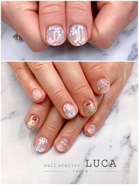 W-603　大人可愛い春色桜ネイル