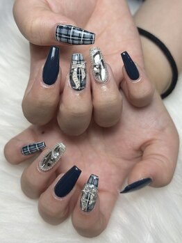 プー(Puu)/チェック柄ネイル