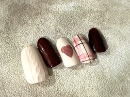 バレンタイン/ニットネイル