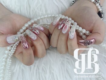 ネイルサロンレイアス(RAYAS)/ミラー×チークネイル