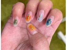 シャイニーネイル(Shiny nail)/カラフル塗りかけネイル♪