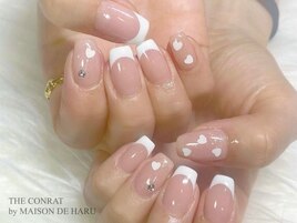 ピンクベージュ×ホワイト