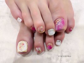 きらきらフットネイル