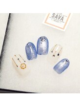 サヴァ アイラッシュアンドネイル(sava)/【マグネットネイル】雫ストーン