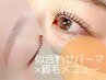 【アイブロウセット】眉毛WAX単品＋似合わせデザインまつげパーマ¥11,000