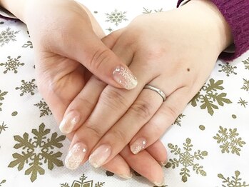 【冬】雪の結晶ネイル