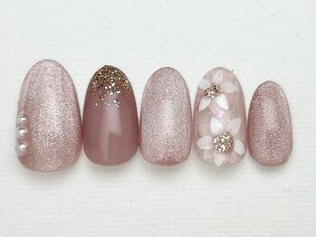 ネイルサロン アビー グランデュオ蒲田店(abbie)/ [蒲田限定C]モーヴflower¥11550