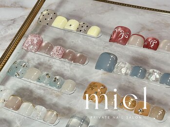 nail salon miel【ミエル】平野/フィルインの写真/素足でも気分の上がるお洒落を♪シンプル～トレンド感あるデザインまで豊富にお取り扱い◎初心者さんにも◎