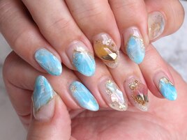 ごろっとした天然石パーツ♪